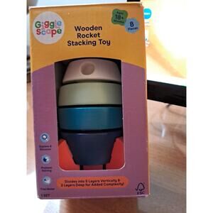 Copied - Giggle Scape Wooden Rocket Stacking Toy Ages 18+ Months